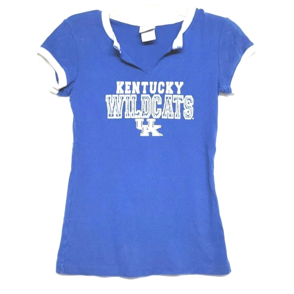 Campus Lifestyle  Womens Short Top Size Small Blue White  Kentucky Wildcats UK